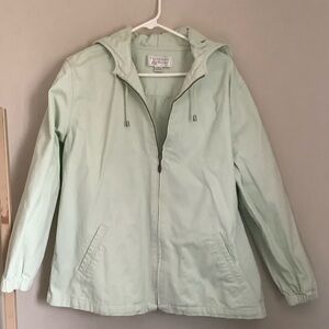 Christopher & Banks Mint Green Hooded Utility Jacket - Women's